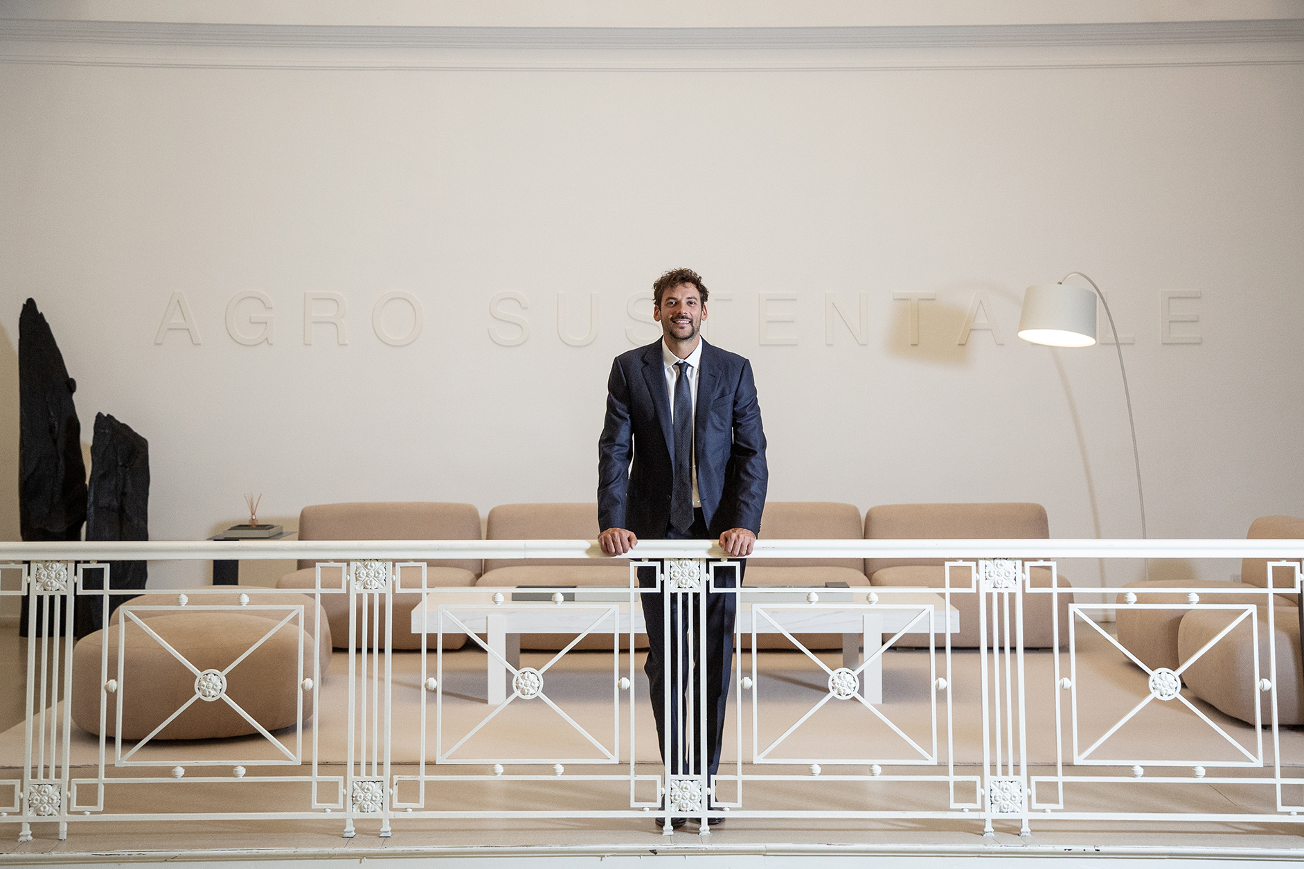 Joaquín Basanta, presidente de Agro Sustentable, en las oficinas de la empresa enfocada en insumos agrícolas naturales.